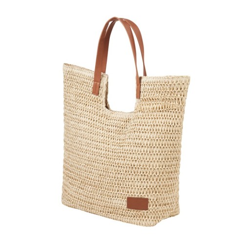 Bolsa Bolsa Cuzco Beige SIN 767 BE Beige (SIN767BE - paja de papel / curpiel / poliester - articulo promocional)