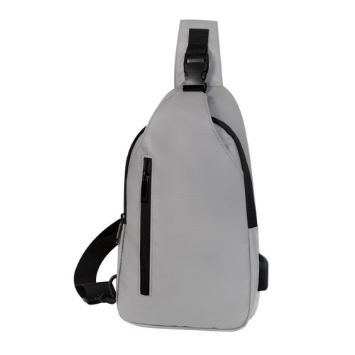 Cangurera Mochila de Viaje Froome Gris SIN 777 G Gris (SIN777G - curpiel / poliester - articulo promocional)