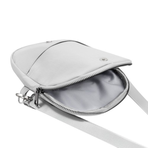 SIN-778-G_3 Cangurera Bolsa Satelita Gris SIN 778 G Gris (SIN778G – poliester – articulo promocional)