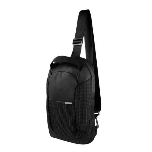 Cangurera Mochila de Viaje Ovik SIN 782 N Negro (SIN782N - curpiel / poliester - articulo promocional)