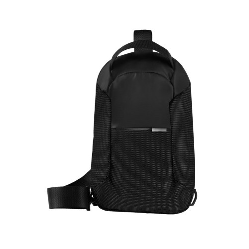 SIN-782-N_1 Cangurera Mochila de Viaje Ovik SIN 782 N Negro (SIN782N – curpiel / poliester – articulo promocional)
