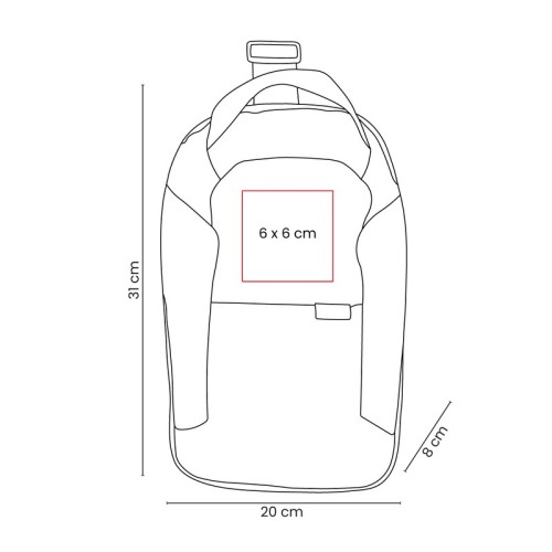 SIN-782-VECTOR Cangurera Mochila de Viaje Ovik SIN 782 N Negro (SIN782N – curpiel / poliester – articulo promocional)