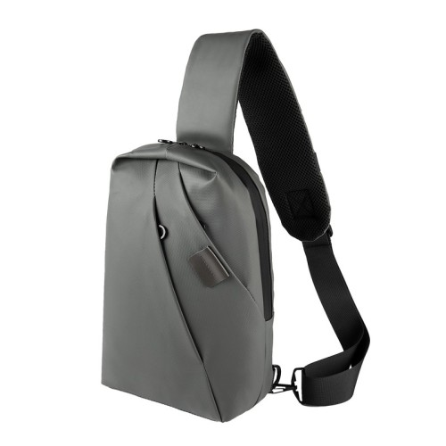Cangurera Mochila de Viaje Zarek Gris SIN 783 G Gris (SIN783G - curpiel / poliester - articulo promocional)