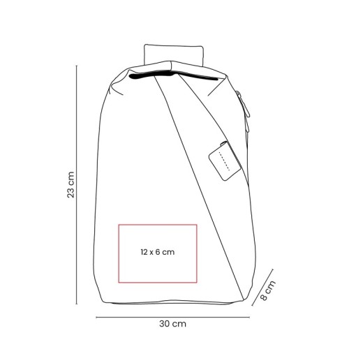 SIN-783-VECTOR Cangurera Mochila de Viaje Zarek Gris SIN 783 G Gris (SIN783G – curpiel / poliester – articulo promocional)