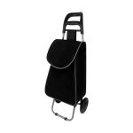 Bolsa Reutilizable Carro Supermercado Velea SIN 786 N Negro (SIN786N - poliester / metal - articulo promocional)