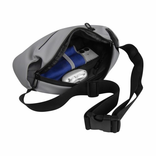 SIN-791-G_3 Accesorios para Viaje Bolsa Cangurera Keron Gris SIN 791 G Gris (SIN791G – poliester / pu – articulo promocional)