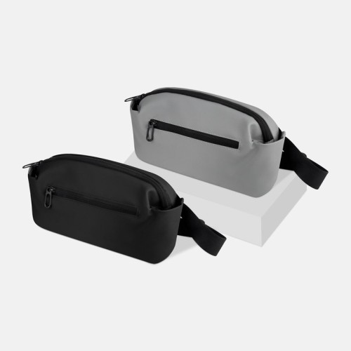 SIN-791 Accesorios para Viaje Bolsa Cangurera Keron Gris SIN 791 G Gris (SIN791G – poliester / pu – articulo promocional)