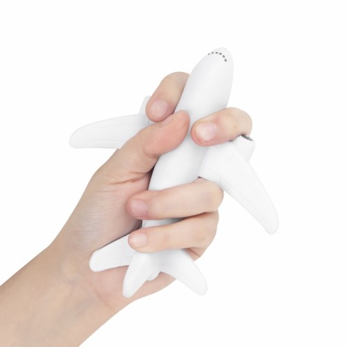 SOC-030-B_2 Figura Antiestres Anti-stress Avion Blanco SOC 030 B Blanco (SOC030B – pu – articulo promocional)