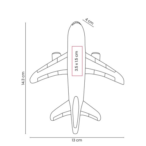 SOC-030-VECTOR Figura Antiestres Anti-stress Avion Blanco SOC 030 B Blanco (SOC030B – pu – articulo promocional)
