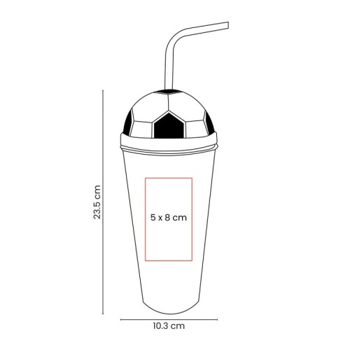 SOC-058-VECTOR-1 Termo Plastico Vaso Corneta Negro SOC 058 N Negro (SOC058N – plastico – articulo promocional)