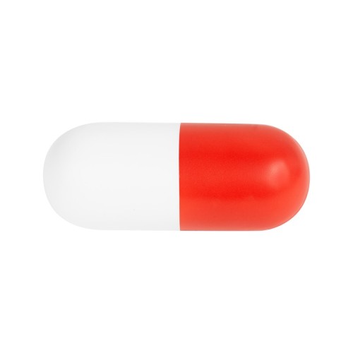 SOC-065-R_1 Figura Antiestres Anti-stress en Forma de Capsula Rojo SOC 065 R Rojo (SOC065R – pu – articulo promocional)