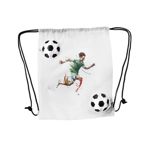 SOC-413-B_1 Bolsa Mochila Bolsa-mochila Magica Soccer Blanco SOC 413 B Blanco (SOC413B – poliester / eva – articulo promocional)