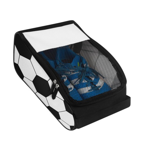 SOC-432-BN_6 Accesorios para Viaje Zapatera Soccer SOC 432 BN Blanco con Negro (SOC432BN – poliester – articulo promocional)