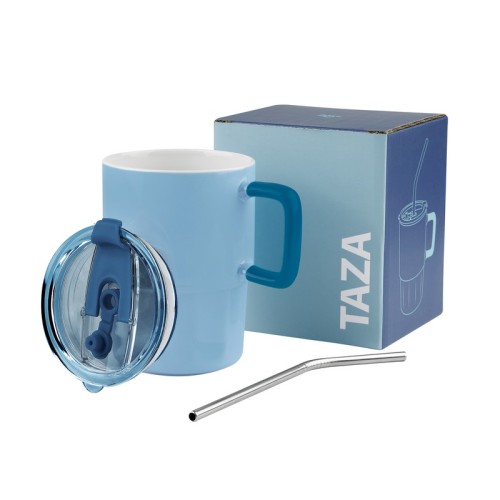 TAZ-067-A_2 Tazas Taza Coraline Azul TAZ 067 A Azul (TAZ067A – ceramica / plastico / acero inoxidable – articulo promocional)