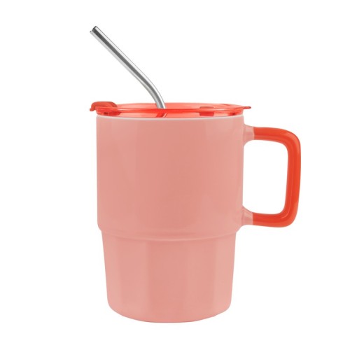 TAZ-067-O_1 Tazas Taza Coraline Naranja TAZ 067 O Naranja (TAZ067O – ceramica / plastico / acero inoxidable – articulo promocional)
