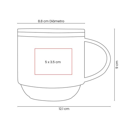TAZ-069-VECTOR Tazas Taza Kuldur Negro TAZ 069 N Negro (TAZ069N – acero inoxidable / plastico – articulo promocional)