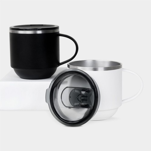 TAZ-069 Tazas Taza Kuldur Negro TAZ 069 N Negro (TAZ069N – acero inoxidable / plastico – articulo promocional)