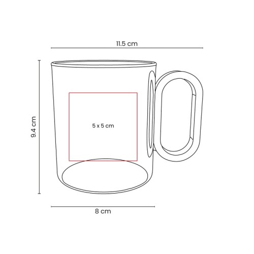 TAZ-074-VECTOR Tazas Taza Soki Blanco TAZ 074 B Blanco (TAZ074B – vidrio borosilicato / bambu – articulo promocional)