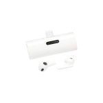 Accesorio Tecnologia Power Bank con Audifonos Sens. TH-247B Blanco (TH247B - articulo promocional)