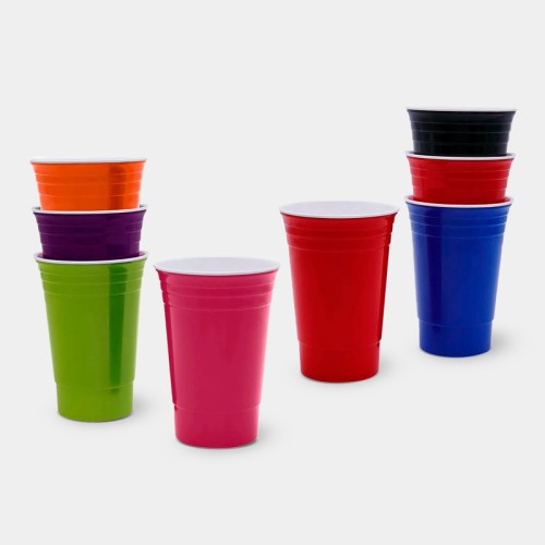 TMPS-119-3 Vasos Vaso Fiesta Morado TMPS 119 M Morado (TMPS119M – plastico – articulo promocional)