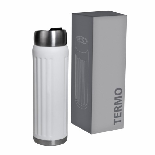 TMPS-209-B_1 Termo Metalico Termo Toren Blanco TMPS 209 B Blanco (TMPS209B – acero inoxidable / plastico – articulo promocional)