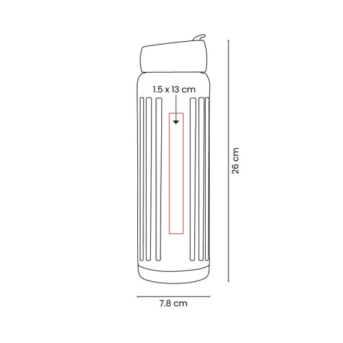 TMPS-209-VECTOR Termo Metalico Termo Toren Blanco TMPS 209 B Blanco (TMPS209B – acero inoxidable / plastico – articulo promocional)