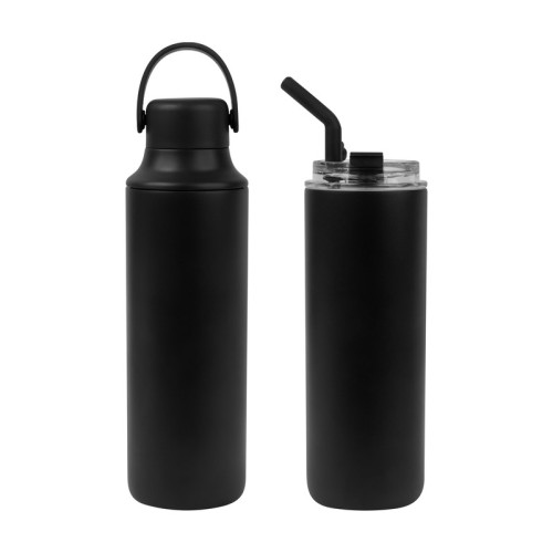Termo Metalico Set de Termo Dacio Negro TMPS 258 N Negro (TMPS258N - acero inoxidable / plastico / carton - articulo promocional)