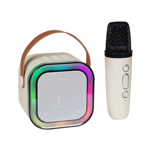 Bocina Bocina Karaoke Idol Z 020 BE Beige (Z020BE - plastico / metal / curpiel - articulo promocional)