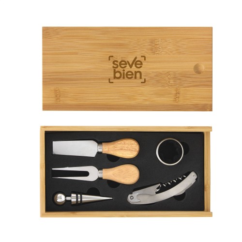Set de Vino y Tabla para Quesos Winchester (T708 MADERA) - Articulo Promocional