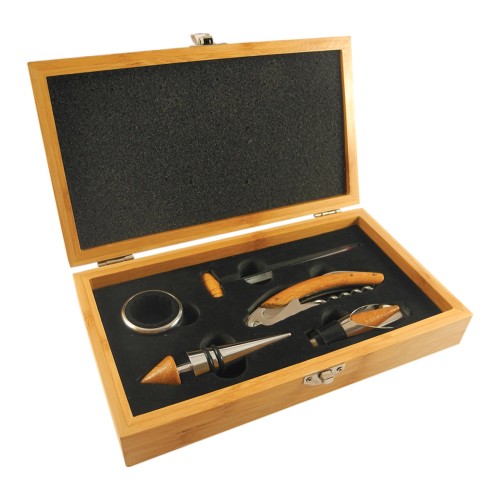 Set de Vinos Bamboo (T303 MADERA) - Articulo Promocional